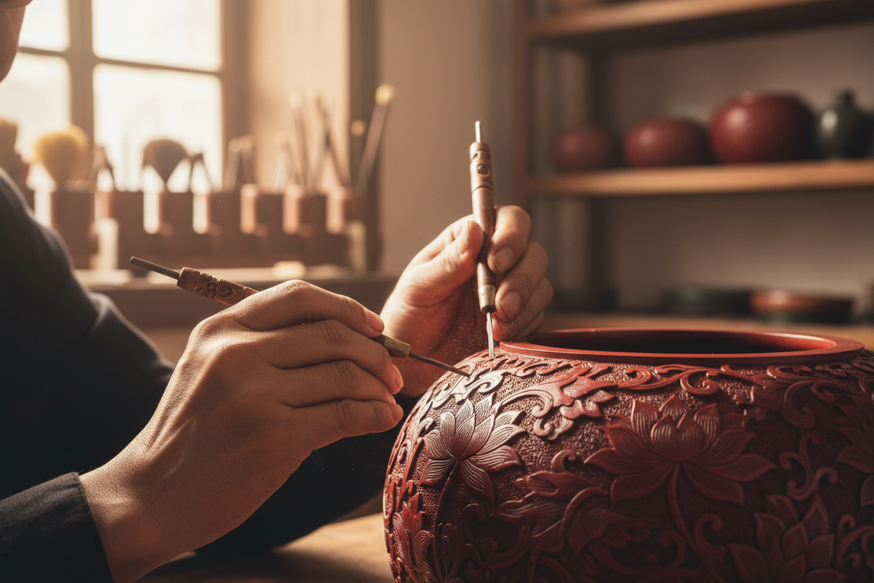 The Art of Cinnabar Carving: China's 700-Year-Old Lacquer Tradition