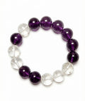 Amethyst & Clear Quartz Harmony Bracelet - white background