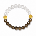 Sword's Edge Gold — 剑锋金 bracelet, clear quartz smoky quartz and citrine