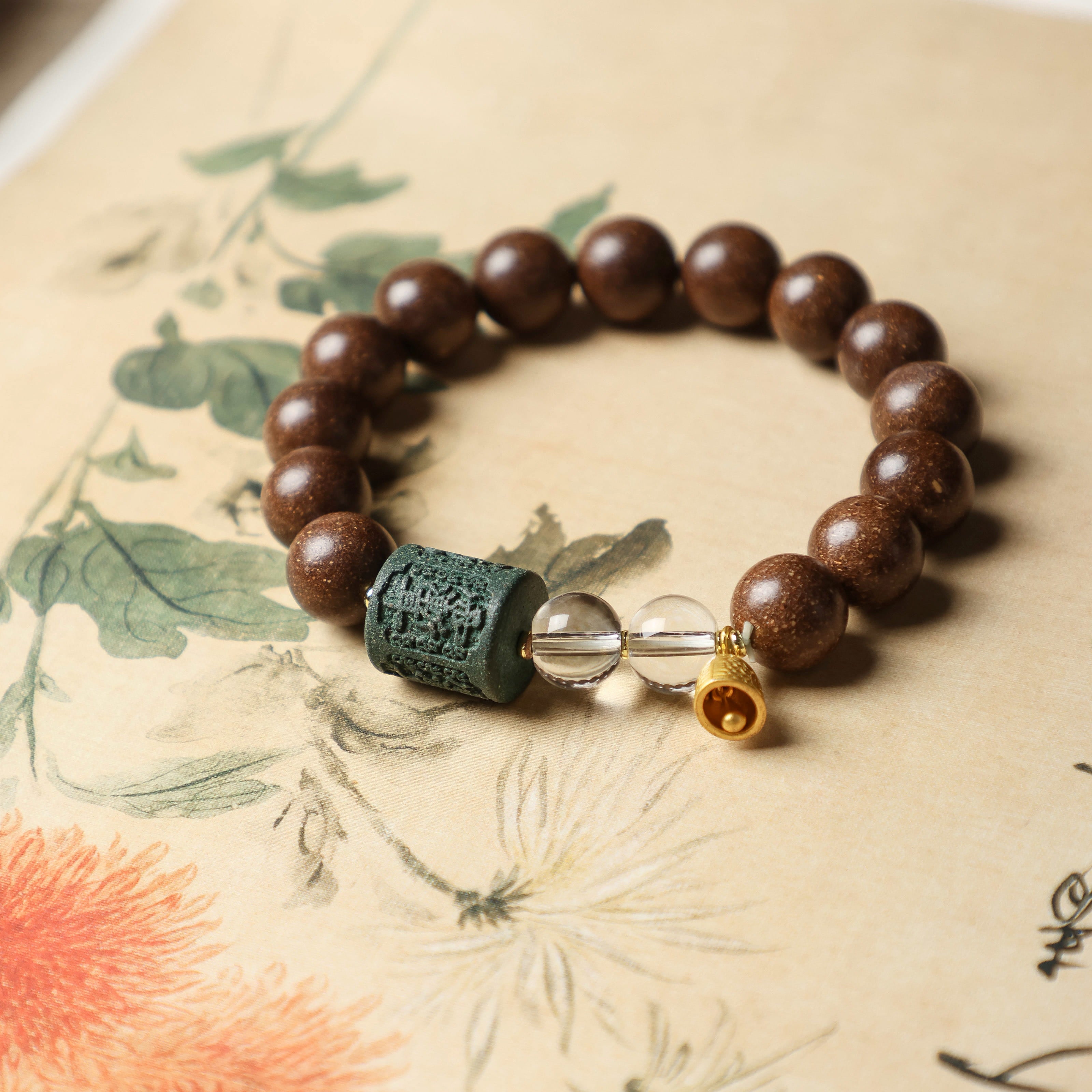 Sandalwood & Jade Seal Bracelet